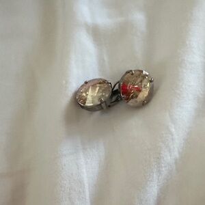 Sabika Strong Tones Elegant Silver and Gold-Toned Earrings